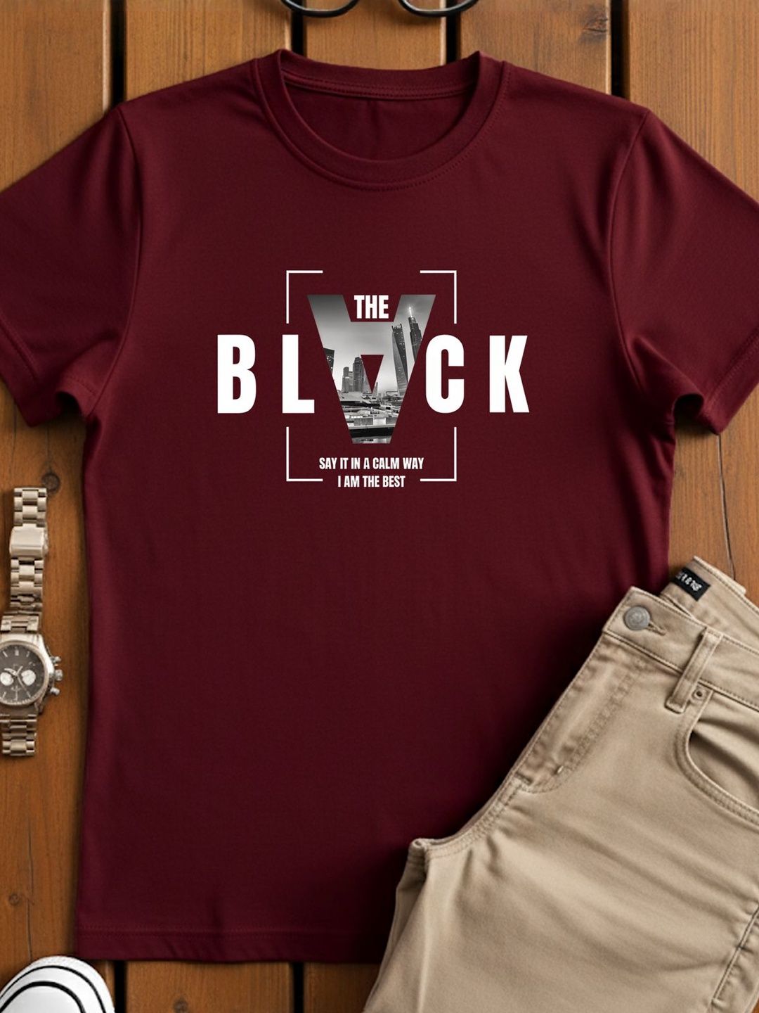 ADRO Men Typography Printed T-shirt