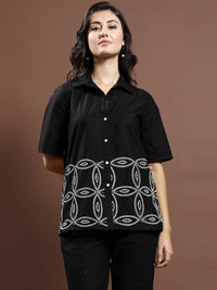 Athena Schiffli Reka Bentuk Self & Cotton Cotton Pure