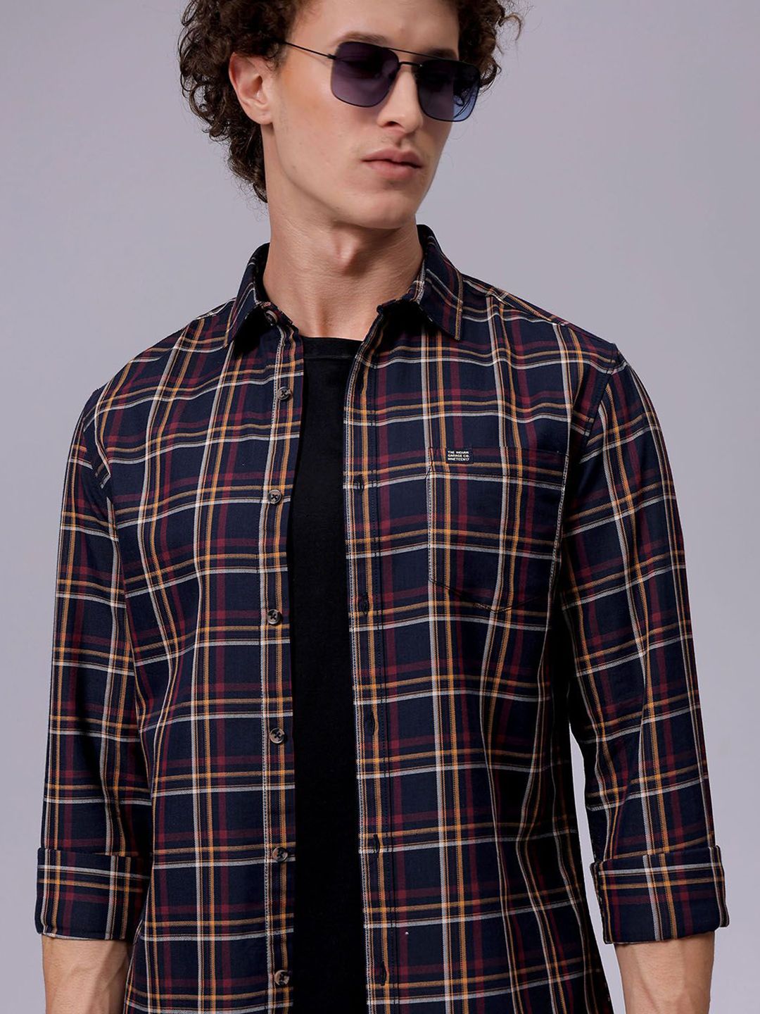 The Indian Garage Co Men Opaque Checked Cotton Casual Shirt
