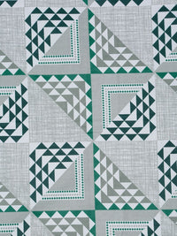 Myntra Elegant Homes Green Geometric Pure Cotton 400TC Set Cadar King-2.5mX2.25m