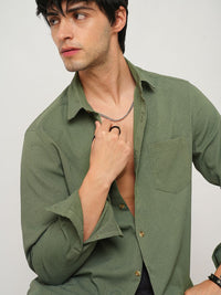 VASTRADO Men Classic Cutaway Collar Textured Slim Fit Casual Shirt