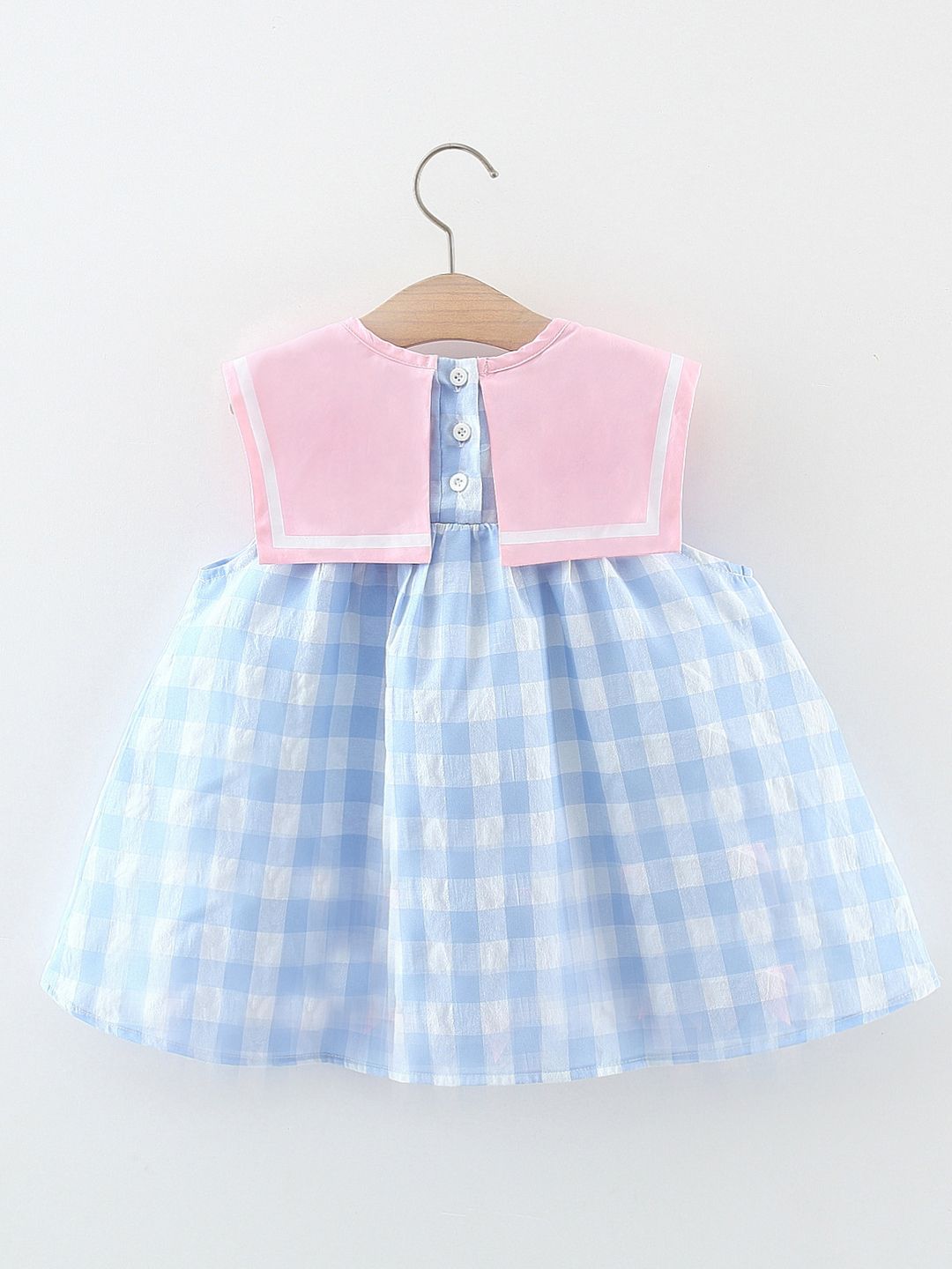 YK Checked Fit & Flare Dress