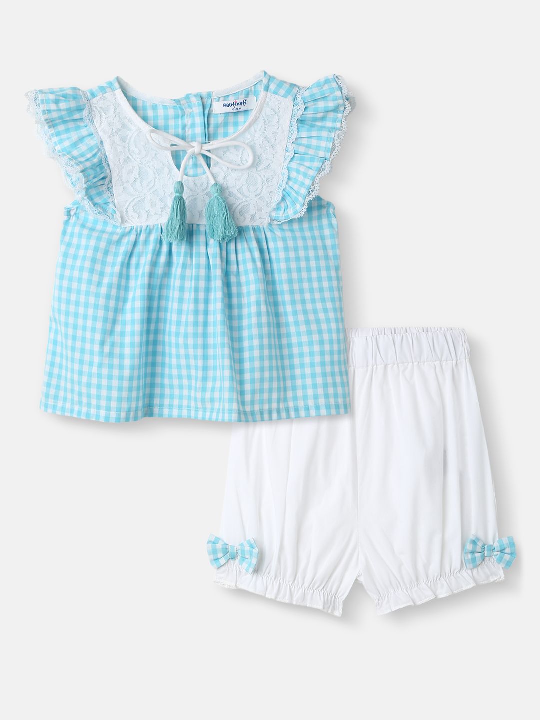 Nauti Nati Girls Checked Top with Shorts