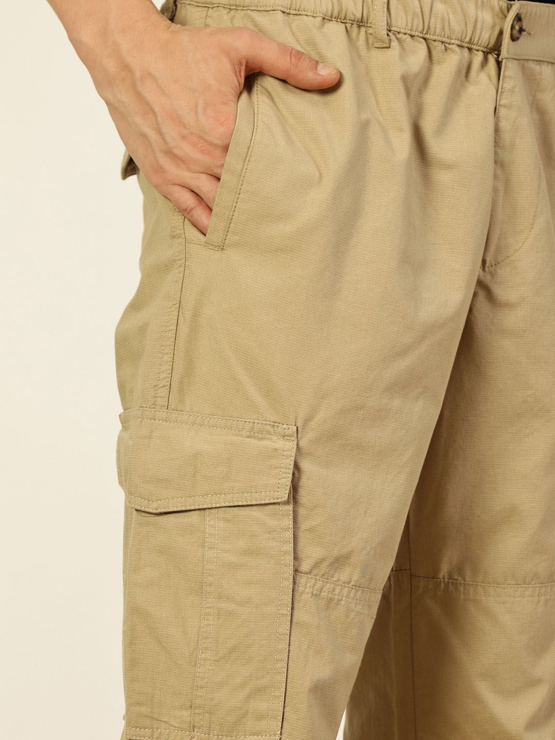 Thomas Scott Men Smart Slim Fit Cargos Trousers