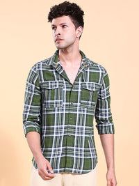 The Indian Garage Co Men Checked Casual Shirt