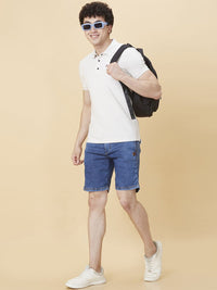 Being Human Men Cotton Mid-Rise Washed Shorts