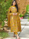 KALINI Women Floral Printed Regular Kurta with Trousers & With Dupatta