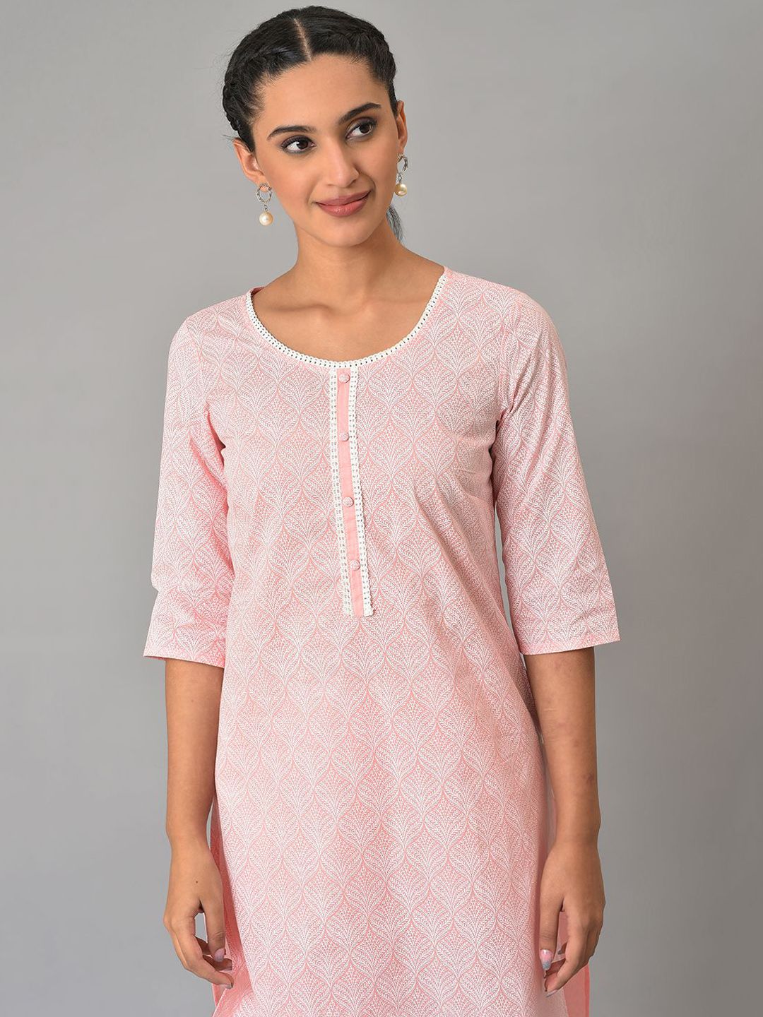AURELIA Women Geometric Printed Sequinned Kurta