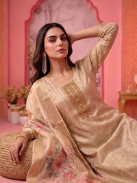 Mamicha Women Floral Embroidered Regular Thread Work Kurta with Trousers & With Dupatta