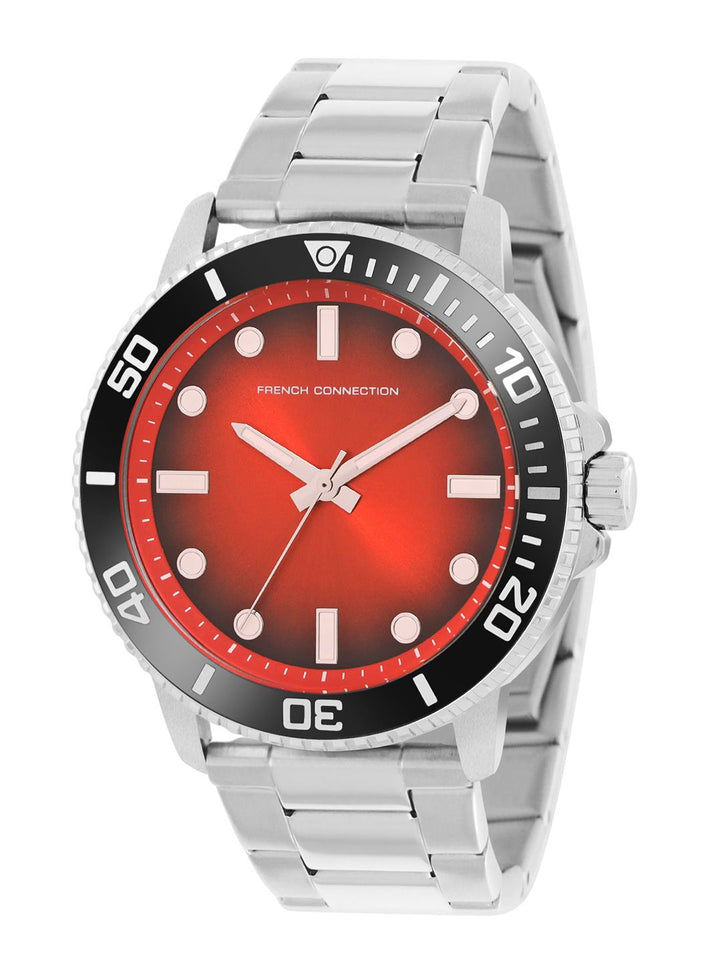 Sambungan Perancis Lelaki Dial & Gelang Gelang Keluli Tahan Karat Tali Analog Watch FCC05SM