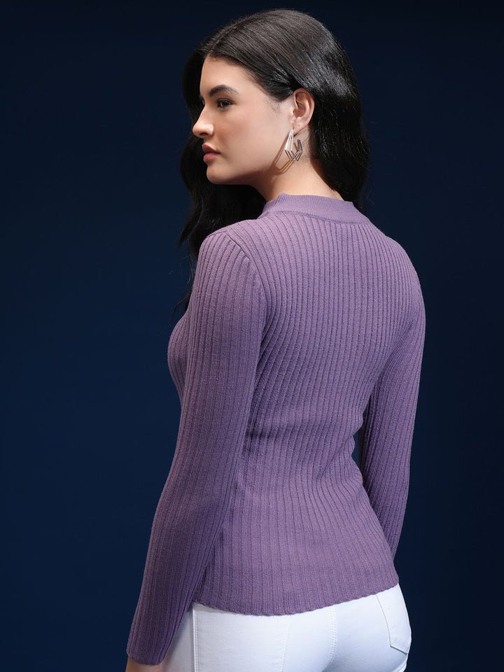 Tokyo Talkies Women Ribbed Pullover