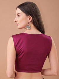 Tikhi Imli Women Round Neck Saree blouse