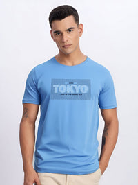 ADRO Typography Printed Round Neck Cotton T-shirt