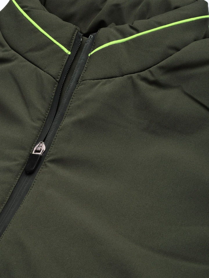 The Indian Garage Co Men Solid Zip-Front Bomber Jacket
