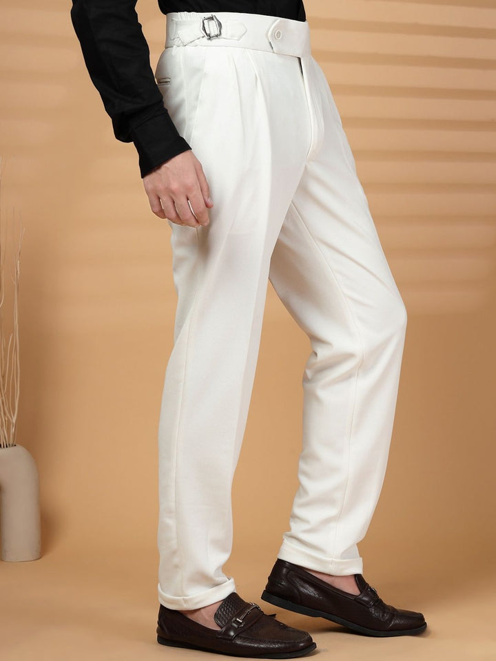 Seluar Formal Formal Lycra Putih KLOTTHE Lelaki