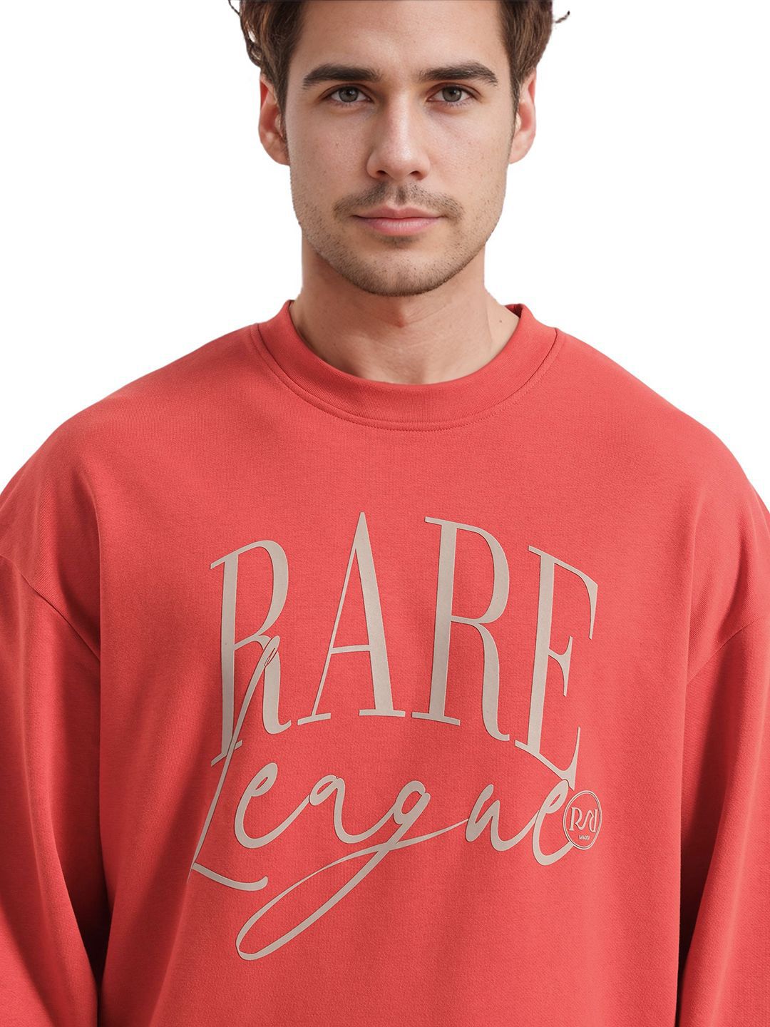RARE RABBIT Men Typography Printed Cotton Sweatshirt