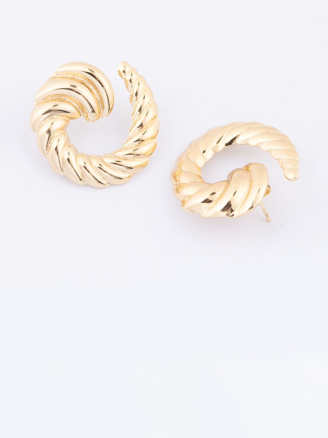VOGUE PANASH Stainless Steel 18K Gold-Plated Contemporary Studs