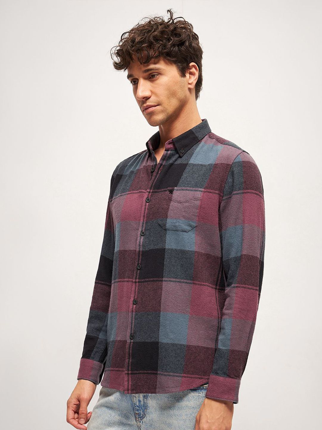 THE BEAR HOUSE Men Slim Fit Opaque Checked Casual Shirt