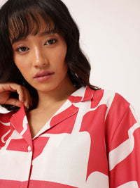 DressBerry Printed Boxy Crop Shirt