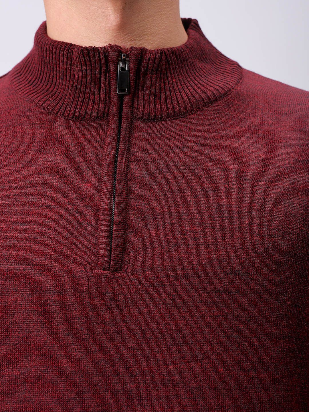 The Indian Garage Co Men Turtle Neck Log Sleeves Cardigan