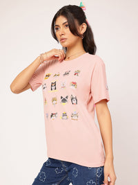 DressBerry Regular Fit Graphic Printed T-shirt