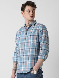 VASTRADO Men Classic Slim Fit Checked Casual Shirt