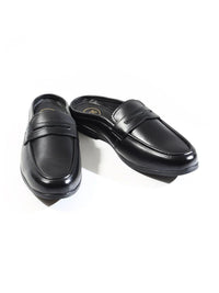 MONKSTORY Atelier 1930 Penny Loafer Mules - Midnight Black