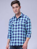 The Indian Garage Co Men Relaxed Fit Checked Dobby Textured Resortwear Shirt