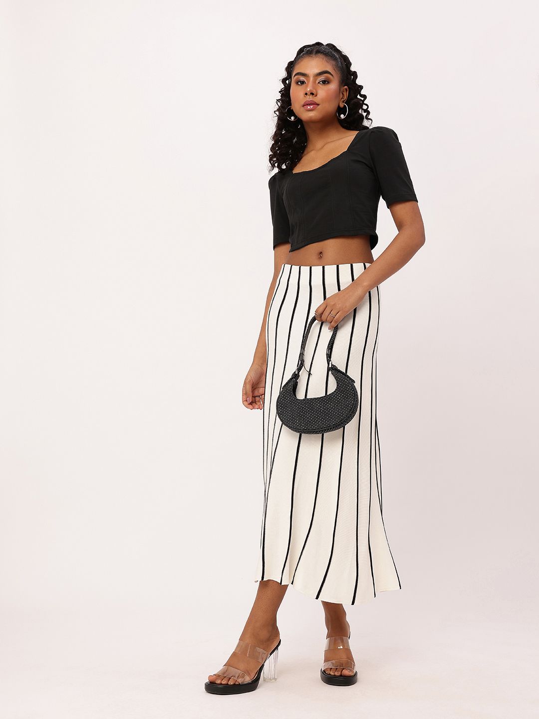 DressBerry Angelical Gathered Crop Corset Top
