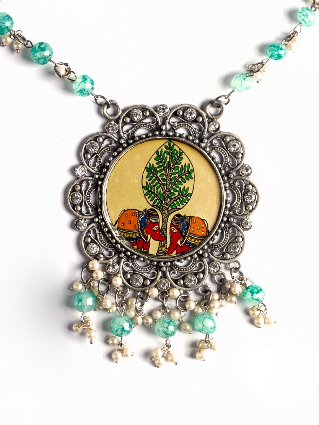 PANASH Silver-Plated Handcrafted Necklace