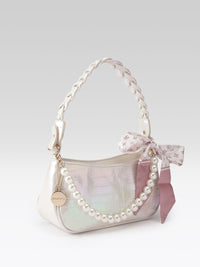 DressBerry Croc Textured Structured Shoulder Bag