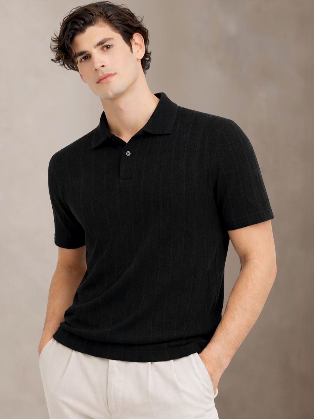 Baju-T Kolar Polo ADRO Lelaki