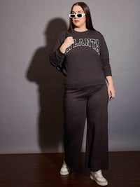 SASSAFRAS Curve Women Cotton Straight-Fit Track Pants