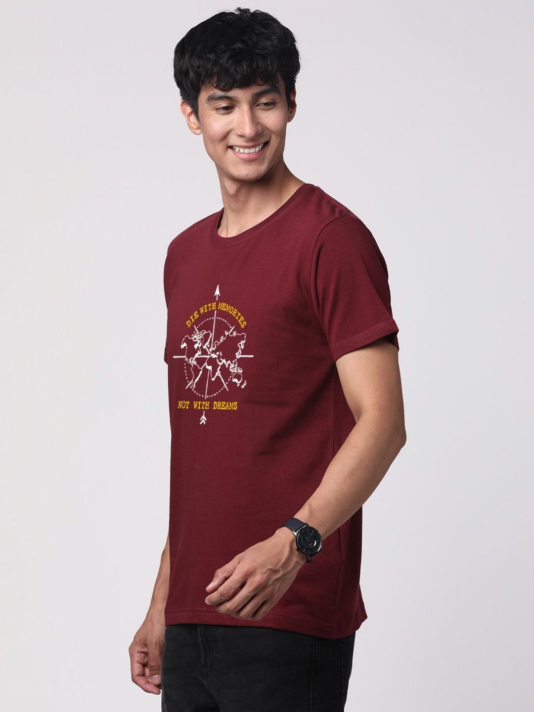 ADRO Lelaki Pek 3 Bercetak T-shirt