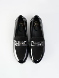 MONKSTORY Black Tux Bit Loafers