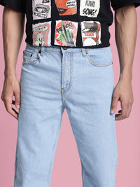 Bene Kleed Men Straight Fit Low Distress Heavy Fade Jeans