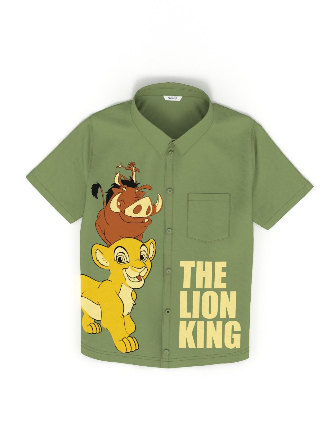 NautiNati Disney Boys Cotton Lion King Graphic Print Half Sleeve Shirt