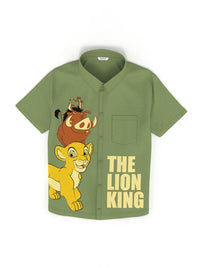 NautiNati Disney Boys Cotton Lion King Graphic Print Half Sleeve Shirt