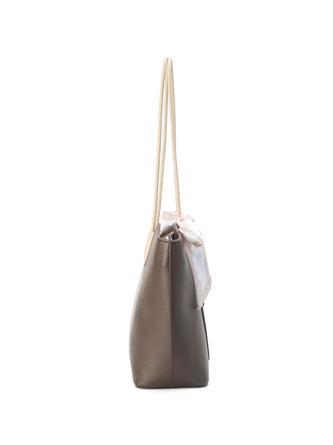 Lino Perros Colourblocked Oversized Bucket Tote Bag with Bow Detail