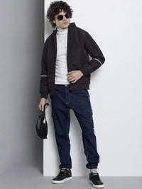 The Indian Garage Co Men Zip-Front Bomber Jacket with Zip Pockets