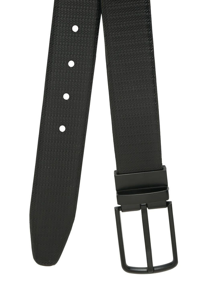 Teakwood Leathers Men Textured Leather Reversible Formal Belt