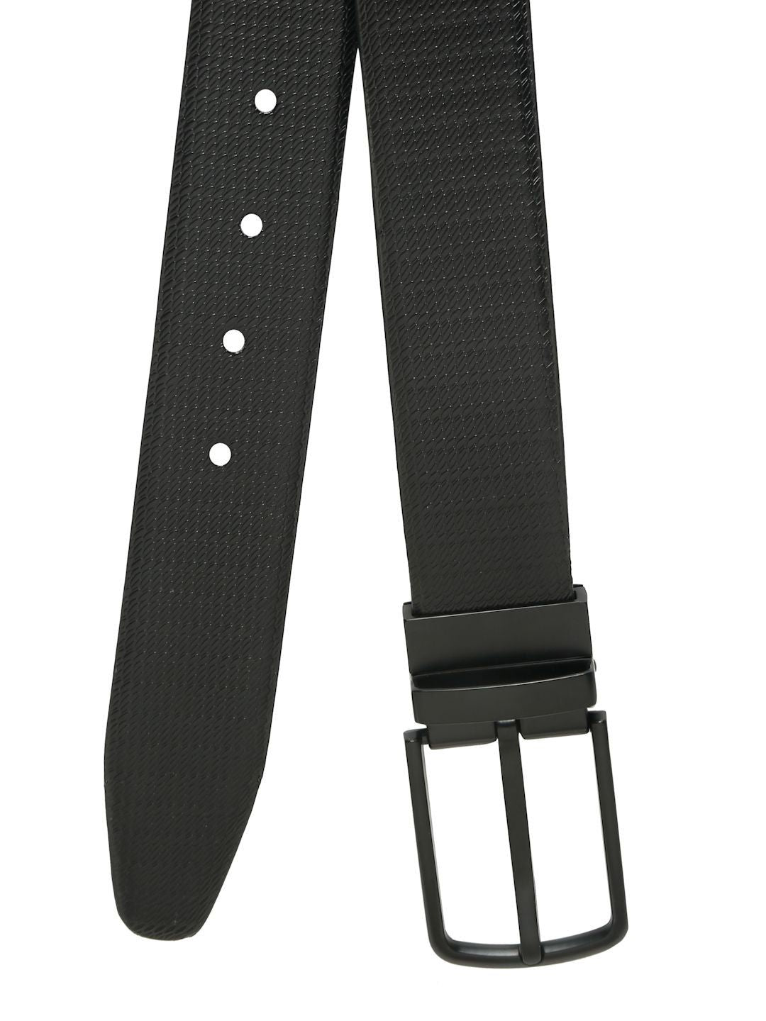 Teakwood Leathers Men Textured Leather Reversible Formal Belt
