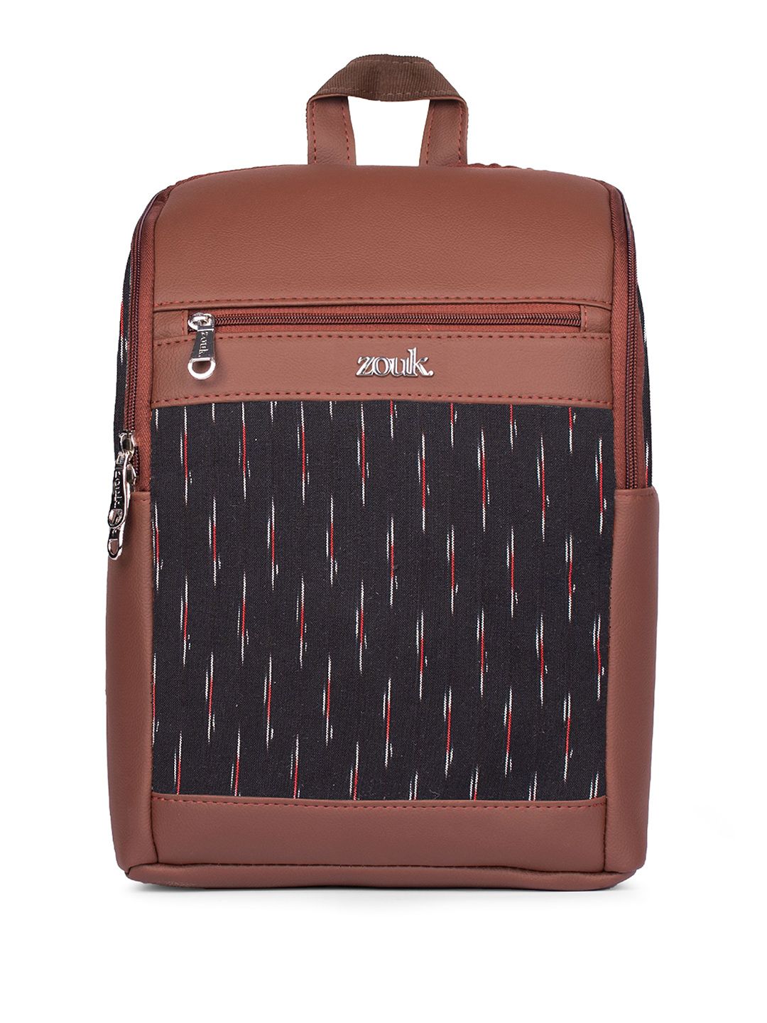 ZOUK Unisex Geometric Printed Backpack
