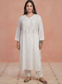 House of Chikankari Women Ethnic Motifs Embroidered Chikankari Kurta