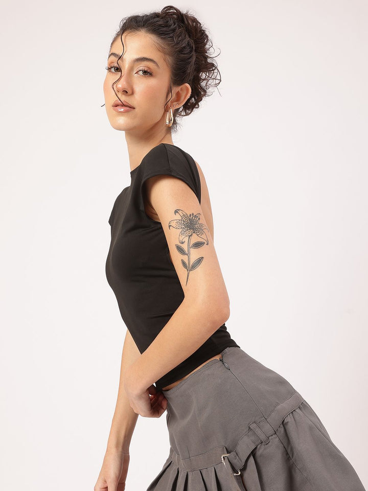 DressBerry 90s Babe Backless Fitted Top