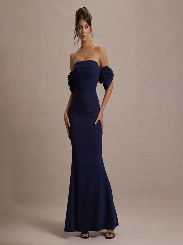All about you Women Off-Shoulder Maxi Bodycon Dress