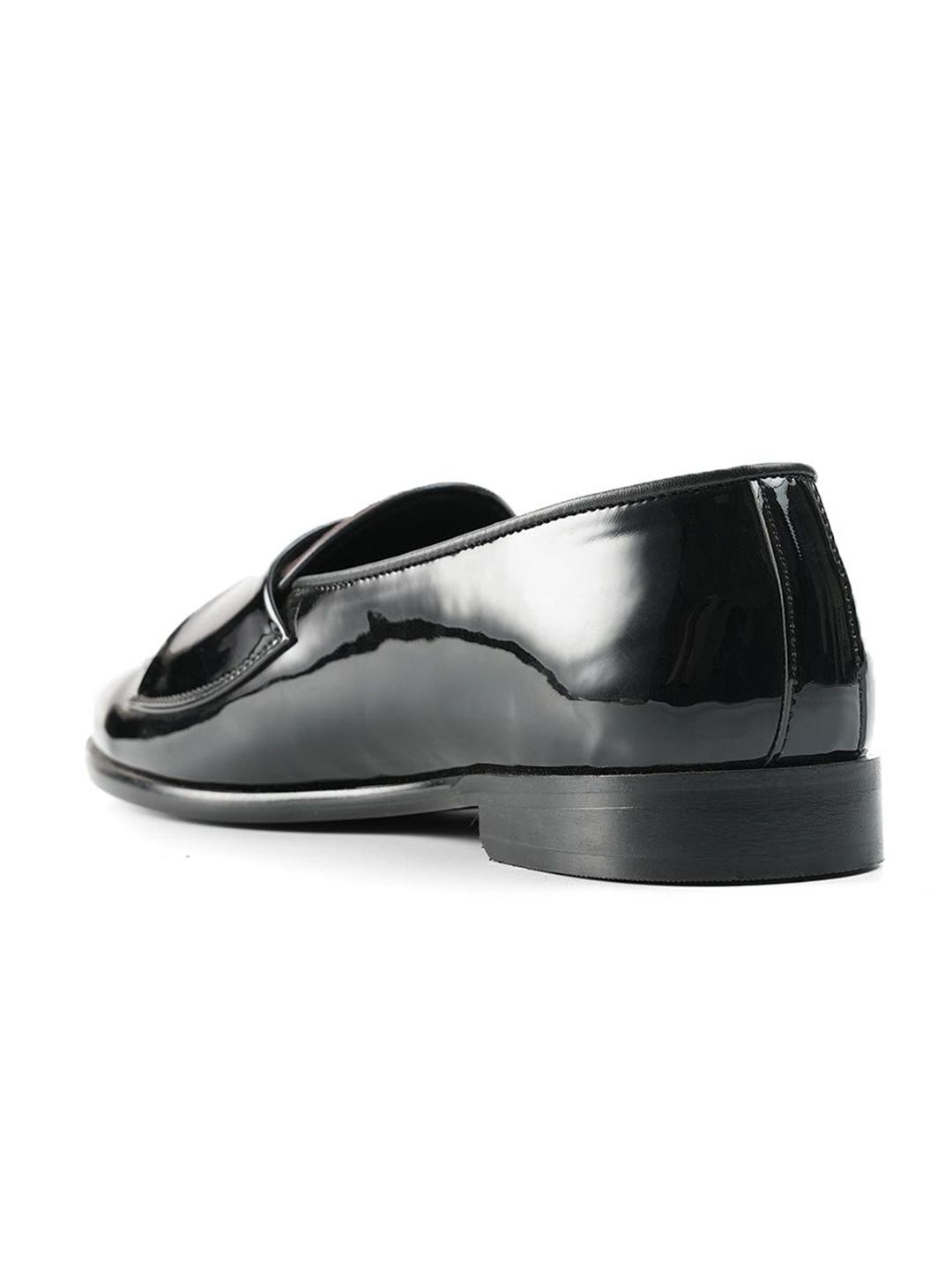 MONKSTORY  Eclecta Glossy Side Buckle Slip Ons - Brown & Black