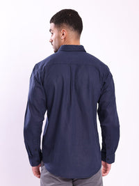 Bene Kleed Spread Collar Cotton Linen Regular Fit Casual Shirt