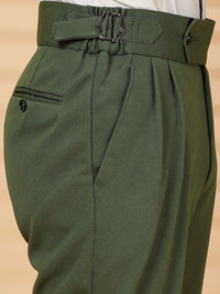 KLOTTHE Lelaki Olive Lycra Seluar Formal Formal