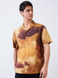 SPYKAR Men Relaxed Fit Cuban Collar Abstract Printed Casual Shirt
